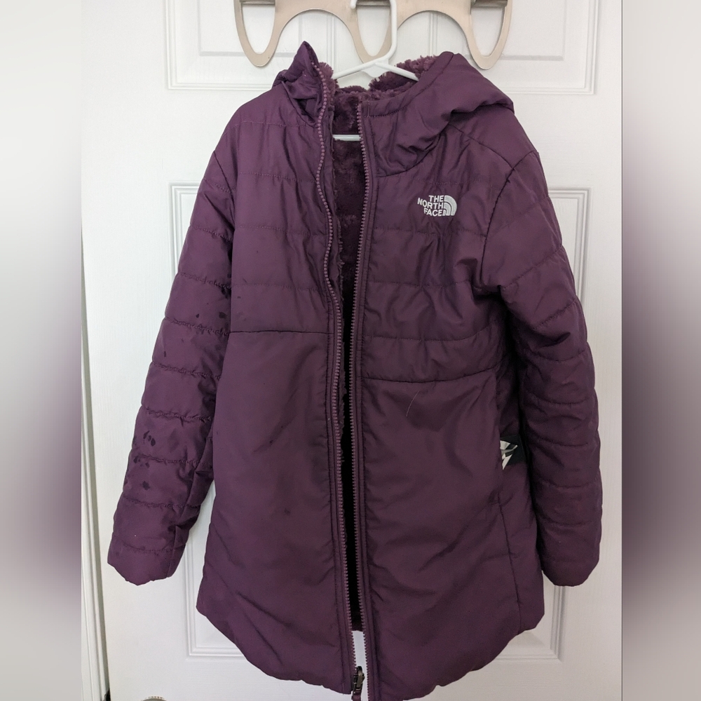North face girls jacket reversible